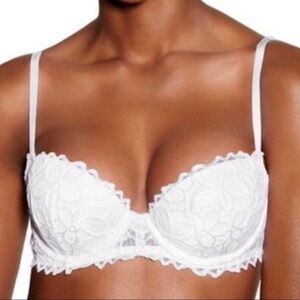Victoria’s Secret PINK White Lace Date Push Up Bra